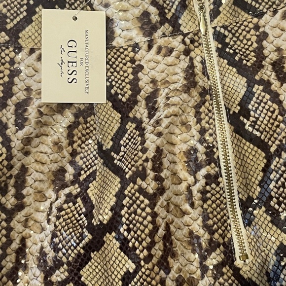 NWT! Guess by Marciano Python Snake Print Jacquard Skirt Size 4 LINED - Picture 3 of 5